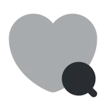 Heart Search SVG Icon